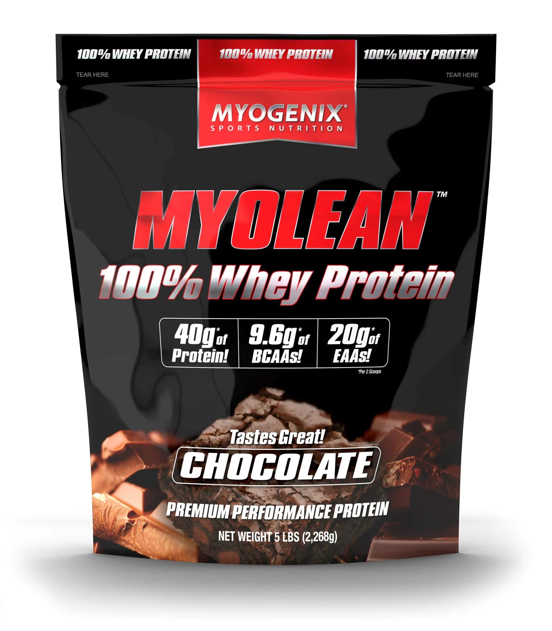 100% MYOLEAN Whey Chocolate Protein Powder (5 lbs) - ProteinKing