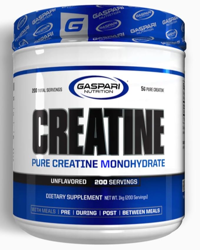 Gaspari Nutrition Pure Creatine Monohydrate 5g of Pure Creatine Boost Muscle and Size (Unflavored 60 Servings) ProteinKing
