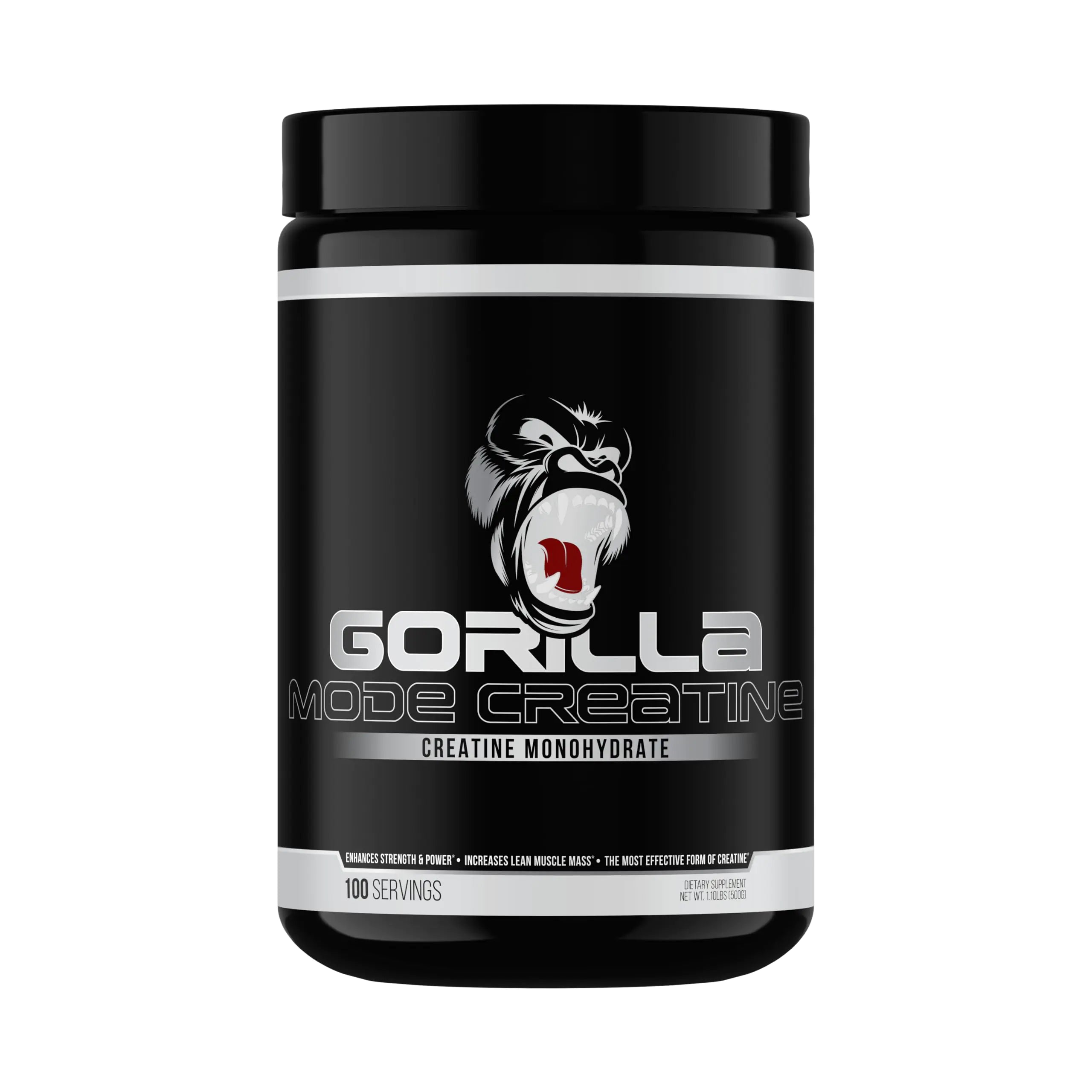 Gorilla Mode Creatine – Creatine Monohydrate Micronized Powder/Improved Muscle Size Power Output and Strength / 5 Grams per Servings 100 Servings ProteinKing