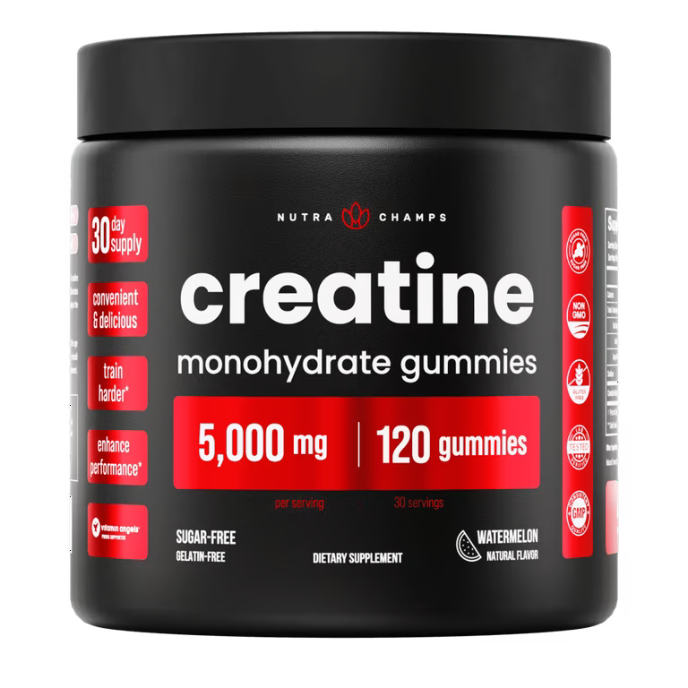 Creatine Gummies for Men & Women - 5g Sugar Free Chewable Creatine Monohydrate Gummies - Supports Protein Synthesis Muscle Recovery & Workout Performance - 120 Creatine Gummy Chews ProteinKing