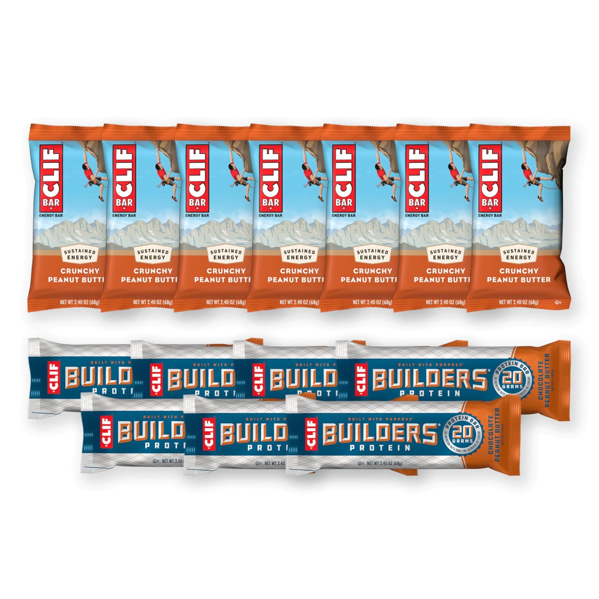 CLIF BAR and CLIF Builders - Variety Pack - Protein Bars - Non - GMO - Plant Based - ProteinKing