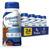 Ensure Original Milk Chocolate Nutrition Shake with Fiber| Meal Replacement Shake | Ready To Drink | 9g Protein 27 Vitamins and Minerals | 8 fl oz - 24 Pack - ProteinKing