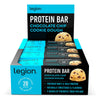 Legion Chocolate Chip Cookie Dough Protein Bar - 100% Whey Protein Bars Low Sugar High Protein with Prebiotic Fiber - Soy - Free Gluten Free Naturally Flavored Low Fat High Protein Bars (12 Count) - ProteinKing