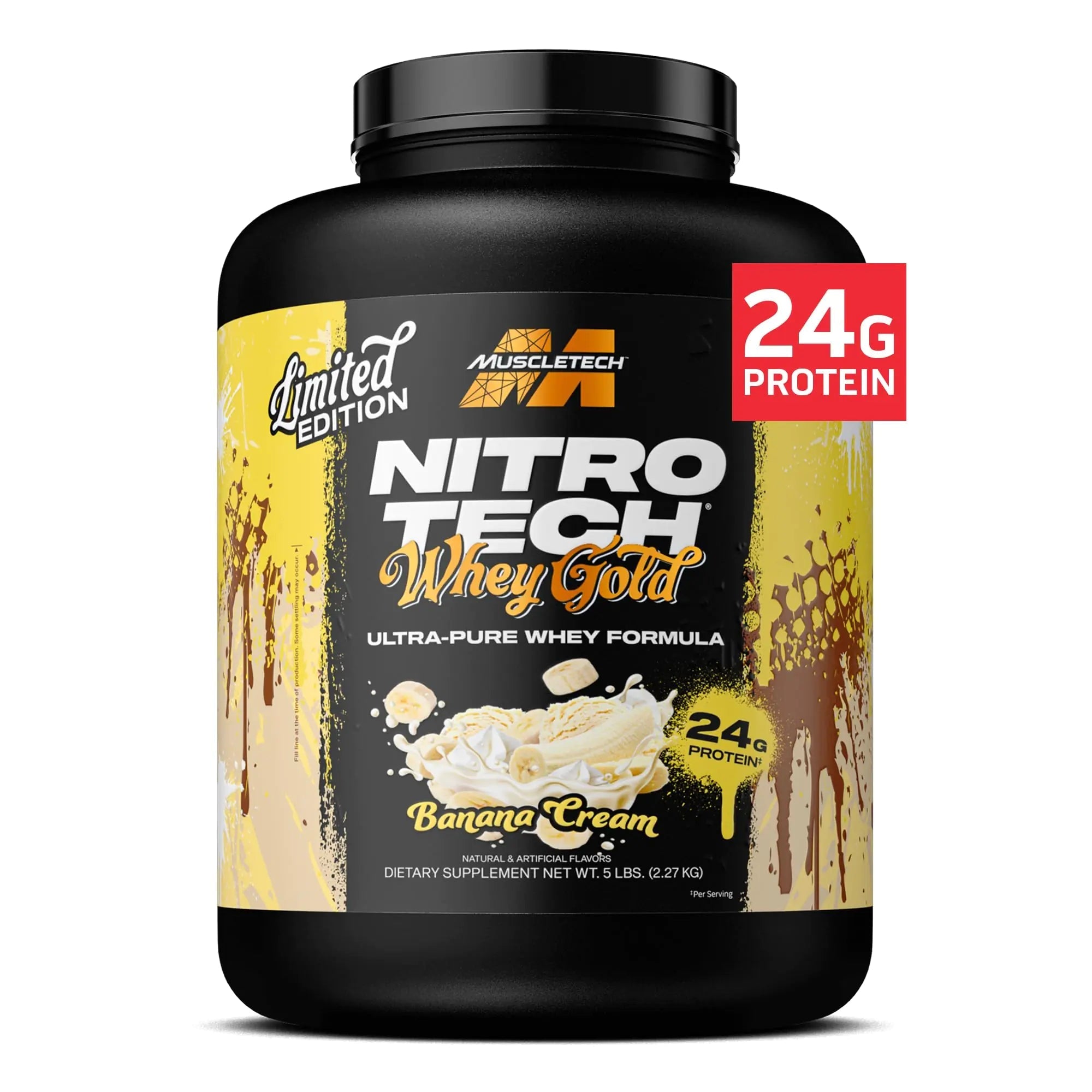 MuscleTech Whey Protein Powder Banana Cream 5LB - ProteinKing