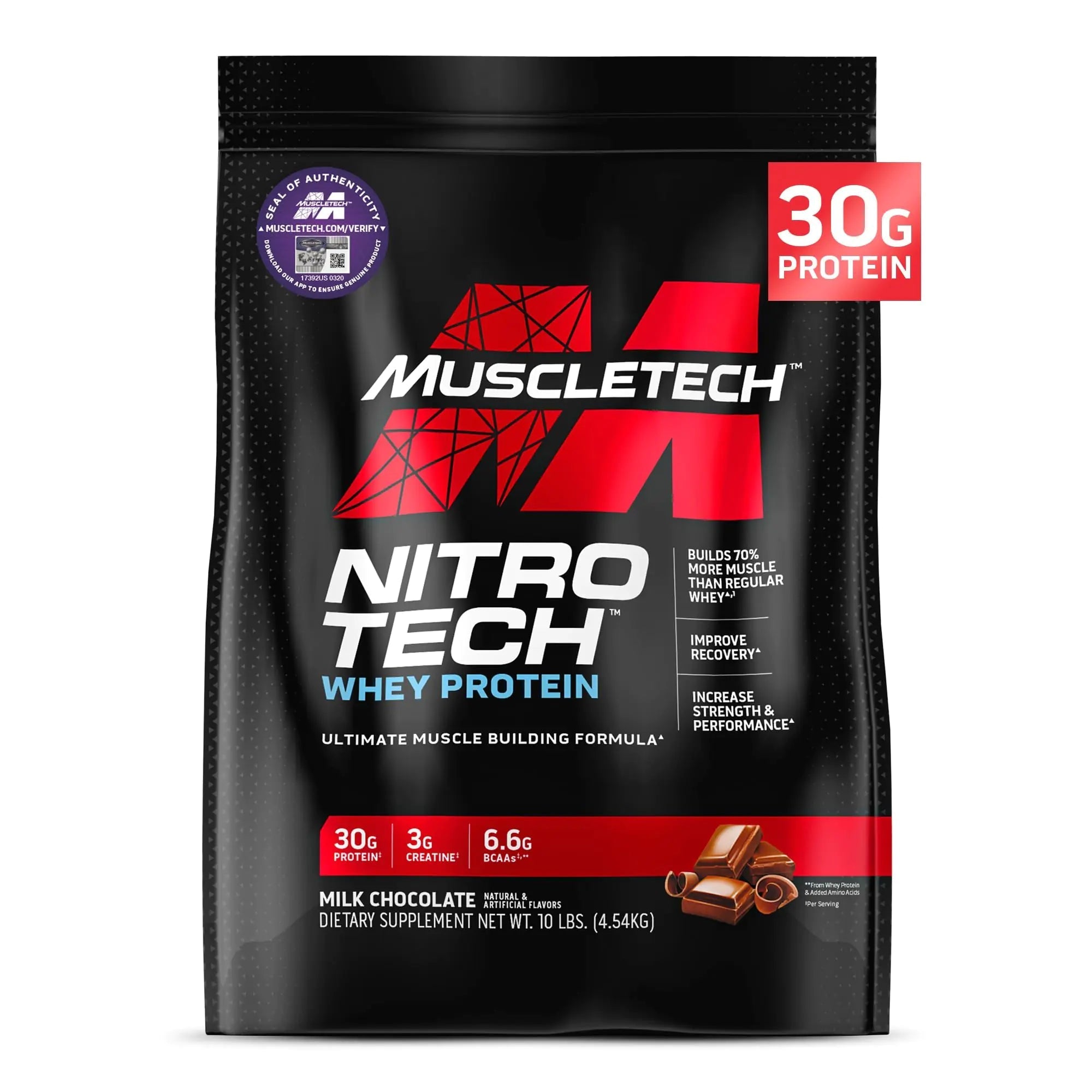 Muscletech Whey Protein Powder Milk Chocolate 10 Pound - ProteinKing