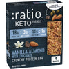 Ratio Crunchy Protein Bar Vanilla Almond With Chocolate 11g Protein Keto Friendly 5.8 oz (4 Bars) - ProteinKing