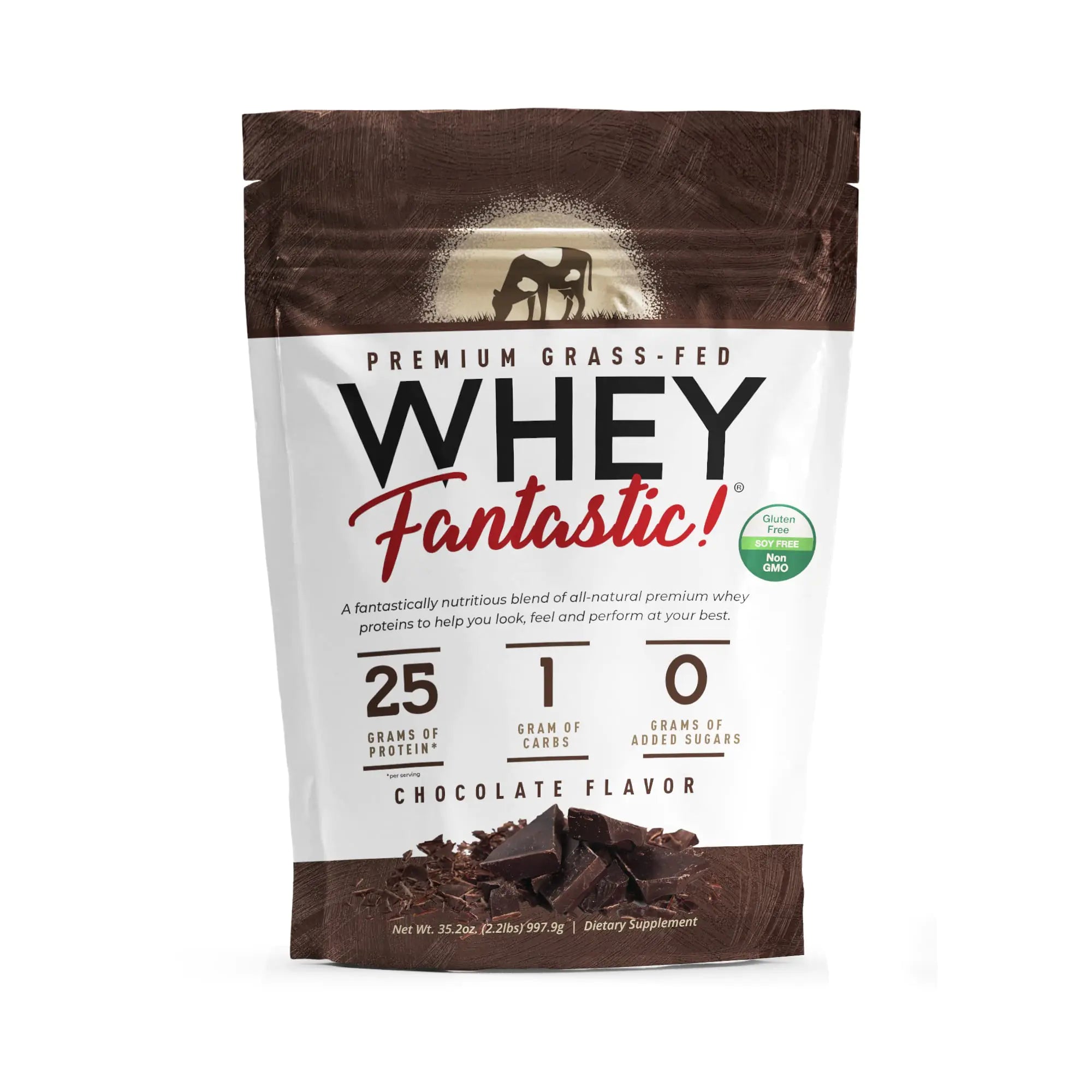 Whey Fantastic Chocolate 100% Natural Grass Fed 2.2LB - ProteinKing